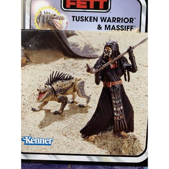 NIB Star Wars The Vintage Collection Tusken Warrior & Massiff two pack Exclusive - Picture 6 of 6